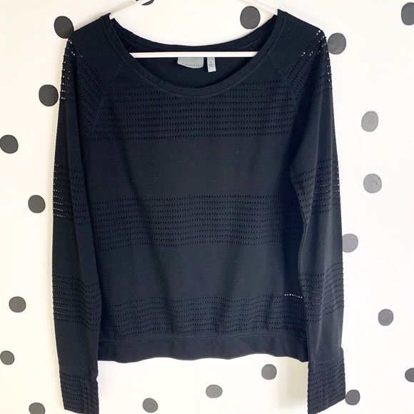 EUC ATHLETA LIMITLESS CREW NECK BLACK PULLOVER S - Picture 3 of 8